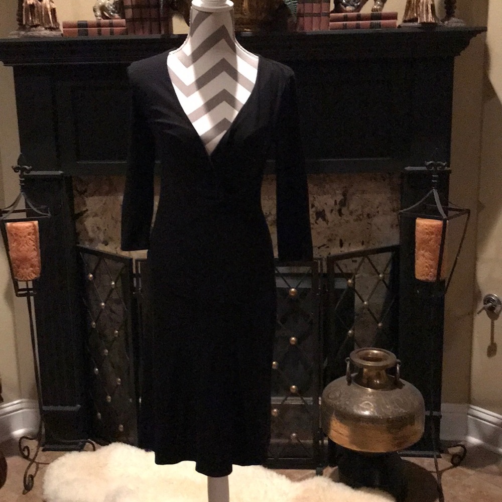 Free People Black Faux Wrap Dress